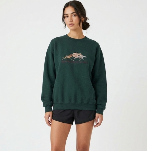 Sweaters - Y2K Cheyenne River‎ Women's Vintage Green Sweater Size L Horse